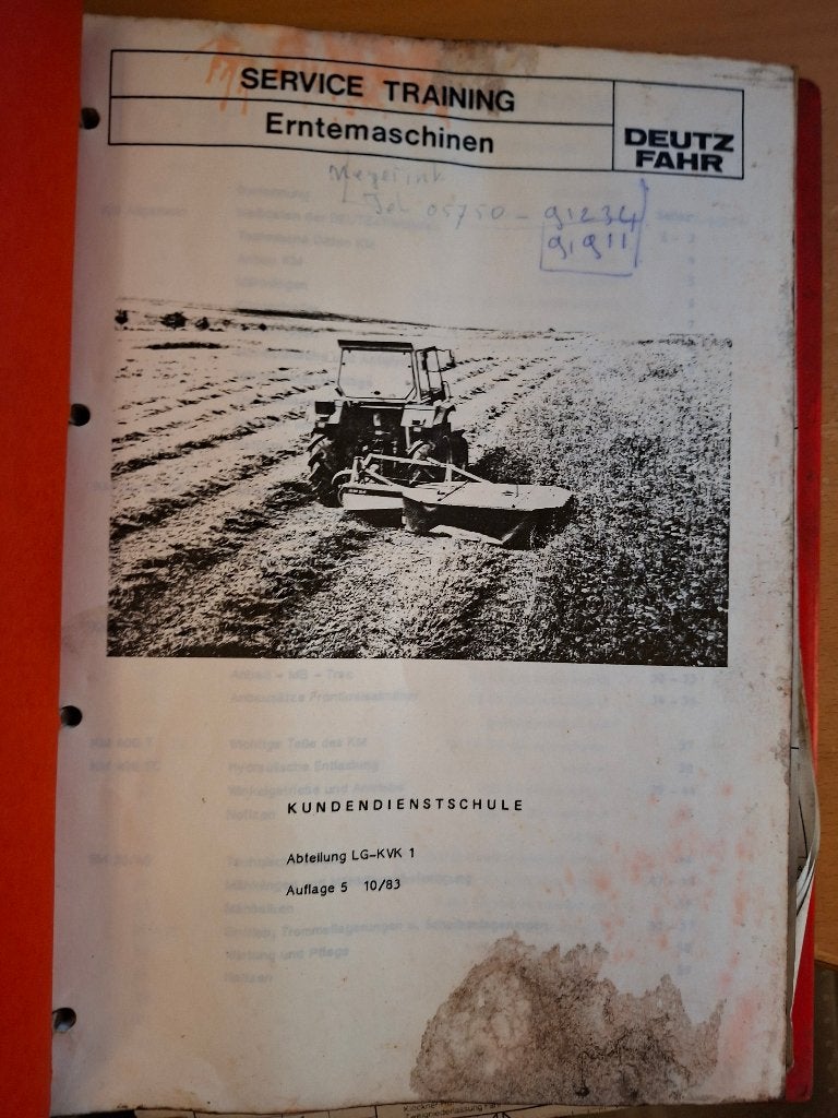 Deutz Fahr service trainingen opraapwagen, maaiers, schudder, Ophalen of Verzenden, Gelezen, Tractor en Landbouw