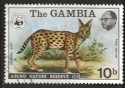 Gambia 5, serval, Verzenden, Overige landen, Gestempeld