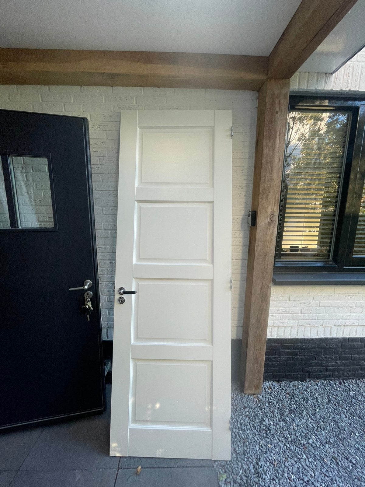 3 witte binnendeuren inclusief deurbeslag, Ophalen, Gebruikt, 80 tot 100 cm, Binnendeur