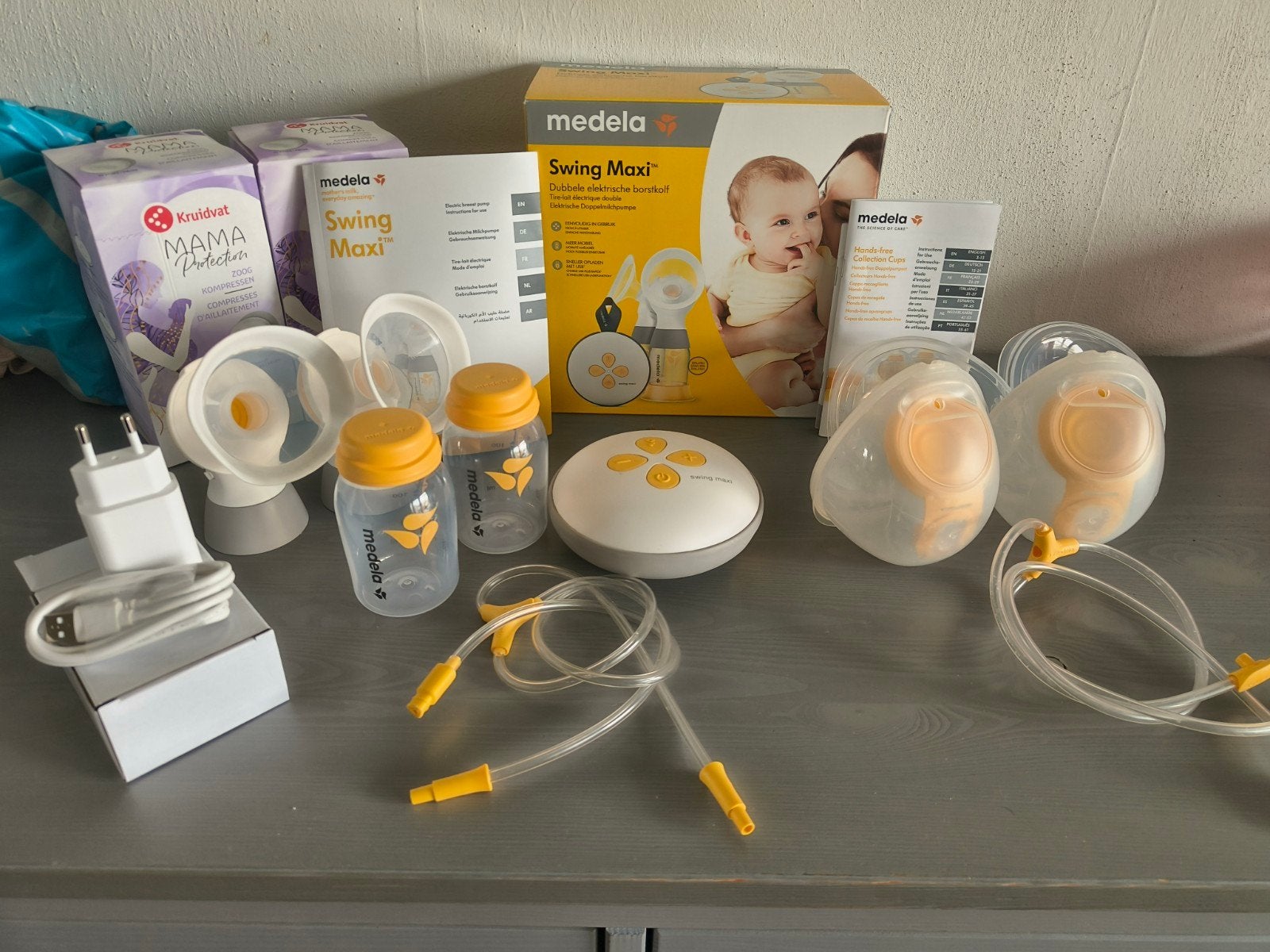 Medela Swing maxi kolf met handsfree cups, Ophalen, Borstkolf, Medela