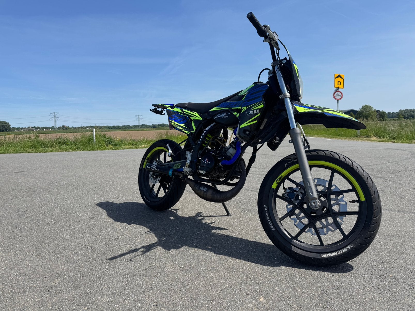 Sherco schakelbrommer 77cc, Fietsen en Brommers, Brommers | Crossbrommers, Zo goed als nieuw, Overige merken, Ophalen