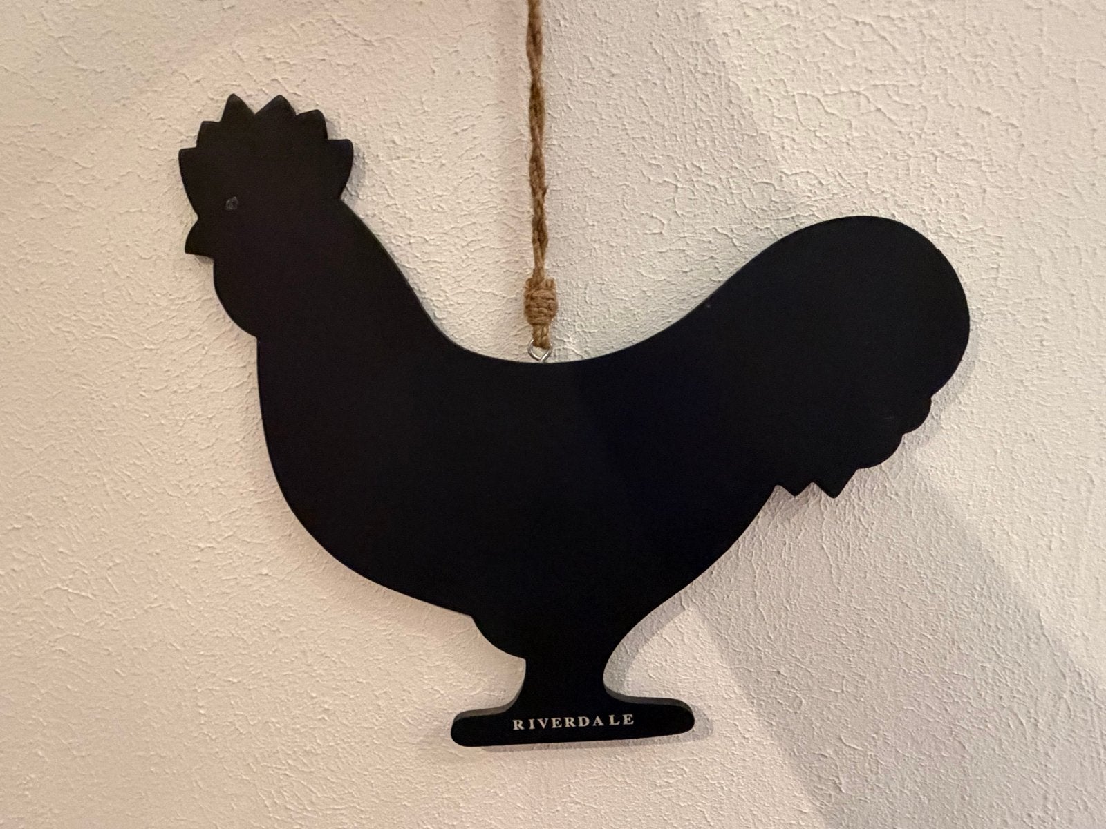 Riverdale haan decoratiebord  krijtbord - Zwart, Huis en Inrichting, Ophalen, Hout, Landelijk, Gebruikt
