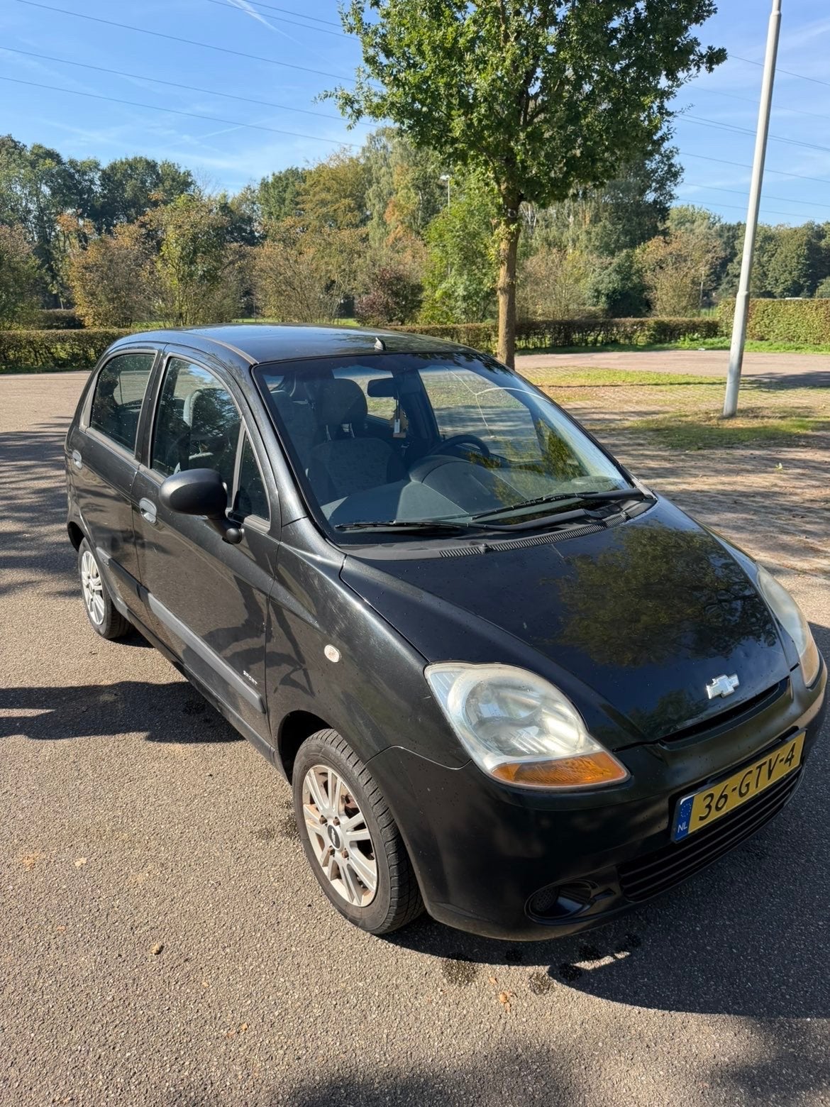 Chevrolet Matiz 0.8 2008 Zwart, Auto's, Voorwielaandrijving, Stof, Zwart, Origineel Nederlands