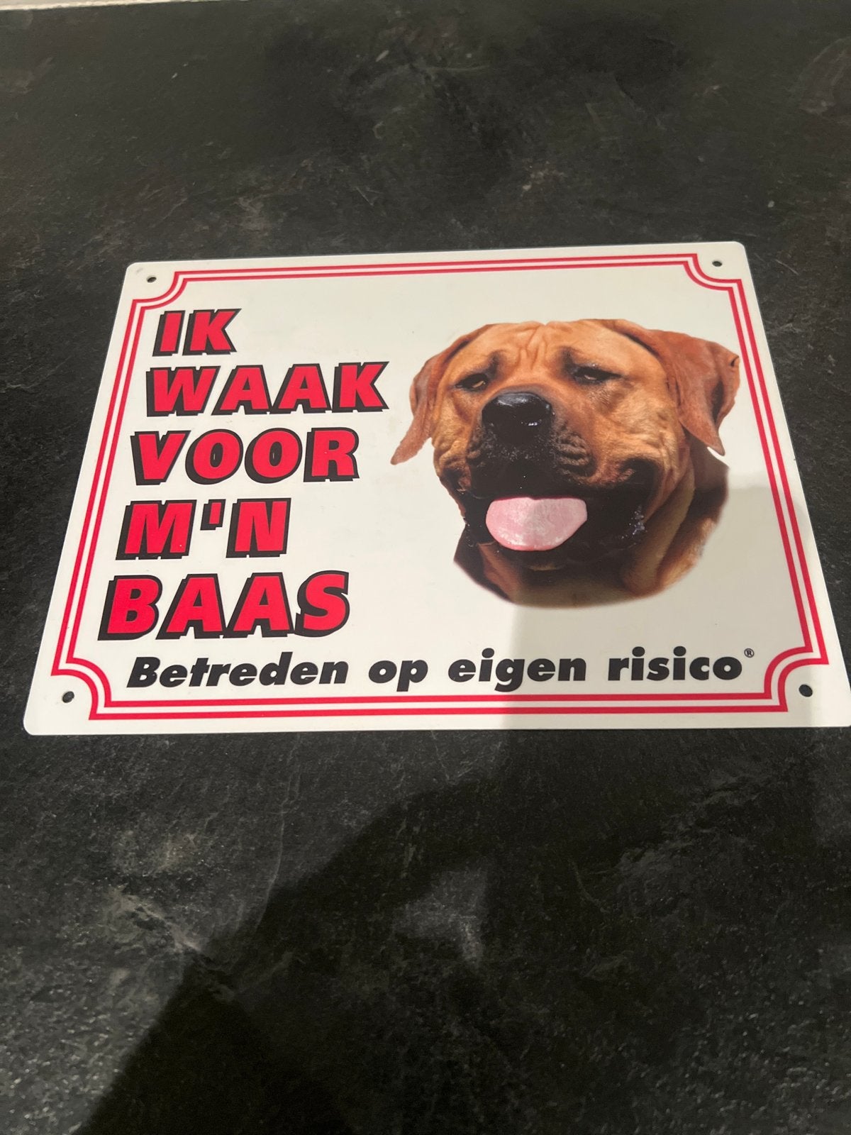 Bordje voor waakhond, Ophalen of Verzenden, Nieuw, Overige typen