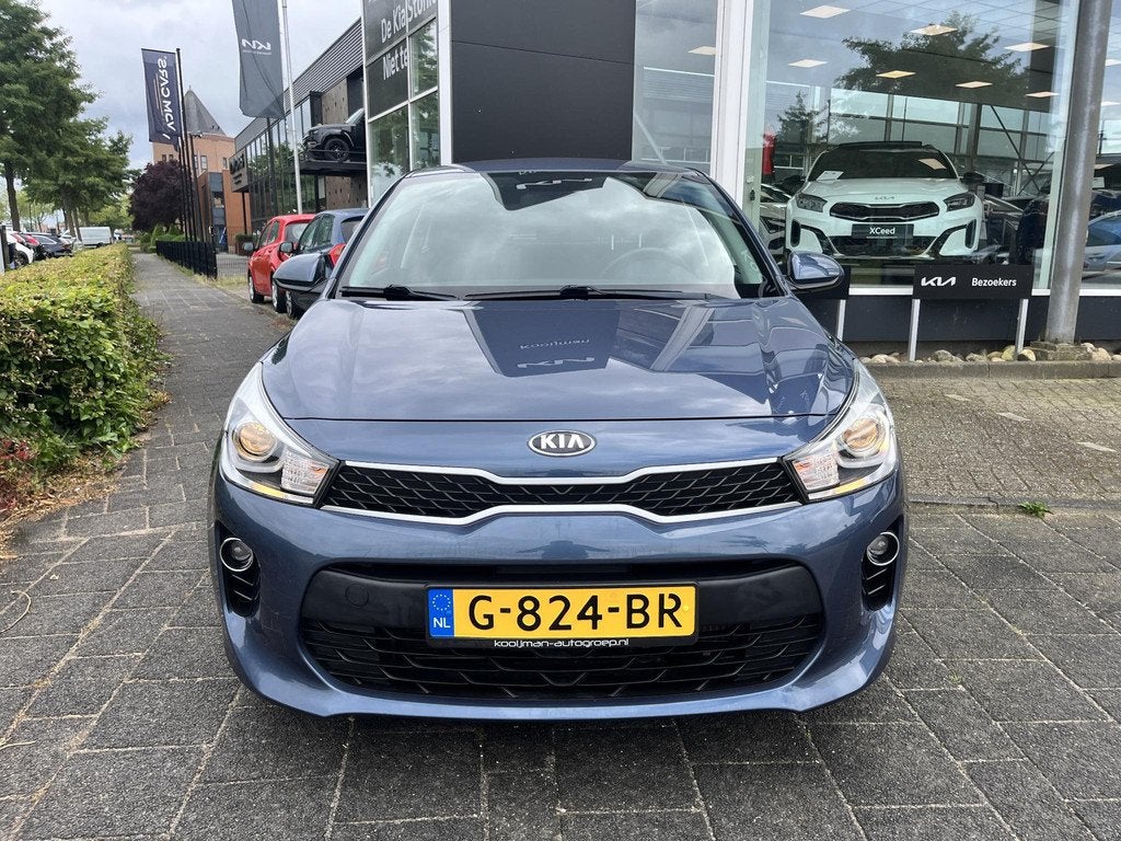 Kia Rio 1.0 TGDI DynamicLine Dealeronderhouden, Navigatie, A, Auto's, Kia, Voorwielaandrijving, Gebruikt, Euro 6, Blauw