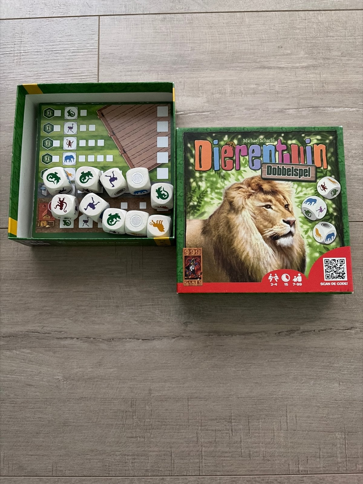 Dierentuin Dobbelspel - Michael Schacht (999 Games), Drie of vier spelers, Ophalen of Verzenden, Gebruikt