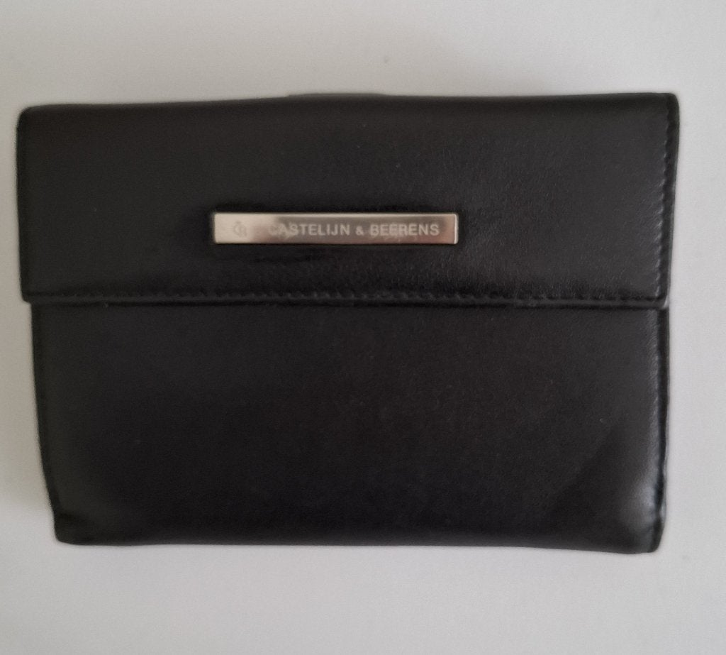 Portemonnee Castelijn & Beerens 10x14 cm, Ophalen of Verzenden, Zo goed als nieuw, Zwart, Leer