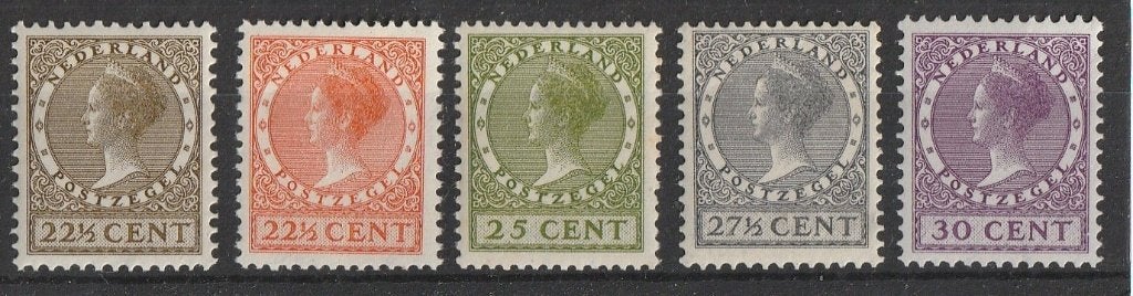 Nederland 1926 Kon. Wilhelmina nvph 190-194 MNH, Postzegels en Munten, Postzegels | Nederland, Ophalen of Verzenden, T/m 1940