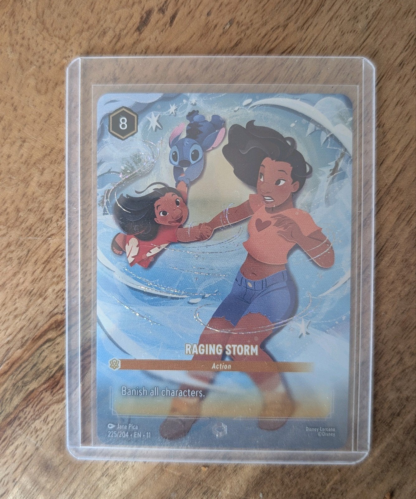 Disney Lorcana Winterspell Raging Storm Enchanted #225/204, Ophalen of Verzenden, Zo goed als nieuw, Plaatje