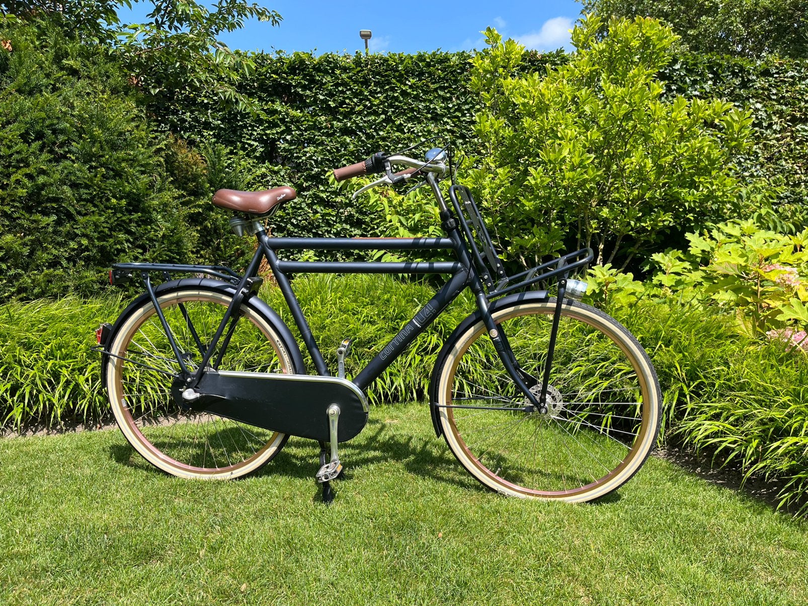 Cortina Herenfiets Blauw, Gebruikt, Versnellingen, 65 cm of meer, Trommelrem