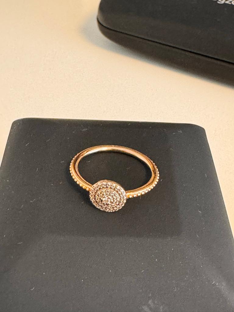 Pandora ring maat 54, Met kristal, Gebruikt, Verzenden, 17 tot 18