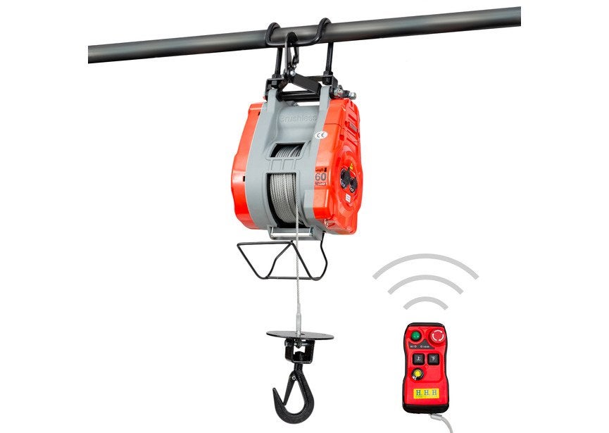 Elektrische kabeltakel 340kg 60m draadloze sturing 230V, Ophalen, Nieuw