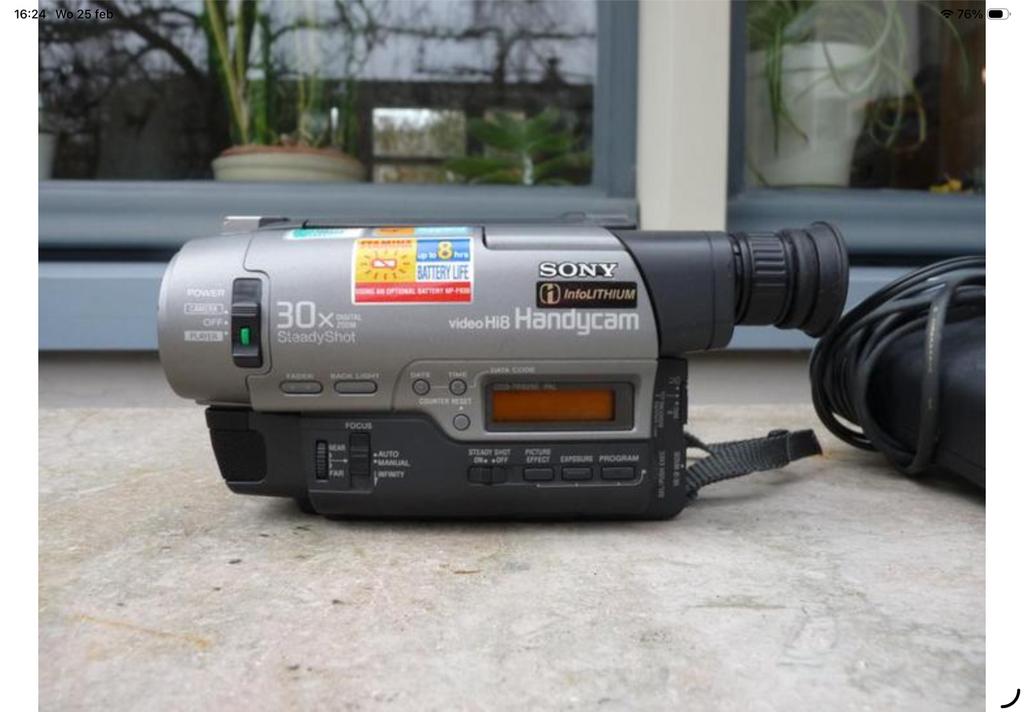 Sony Video Hi8 Handycam, Audio, Tv en Foto, Videocamera's Analoog, Ophalen of Verzenden, Hi 8, Camera
