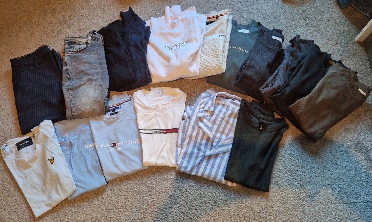Partij 2e hands kleding: T-shirts, truien, broeken, Ophalen, Gedragen, Jack & Jones