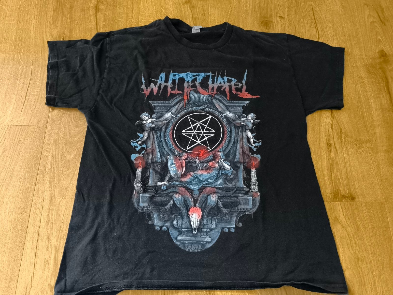 Whitechapel shirt, Maat L, Ophalen of Verzenden, Gedragen, Maat 52/54 (L), Zwart