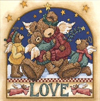 borduurpakket Angel Bear marti, Ophalen of Verzenden, Nieuw, Handborduren, Borduurpakket
