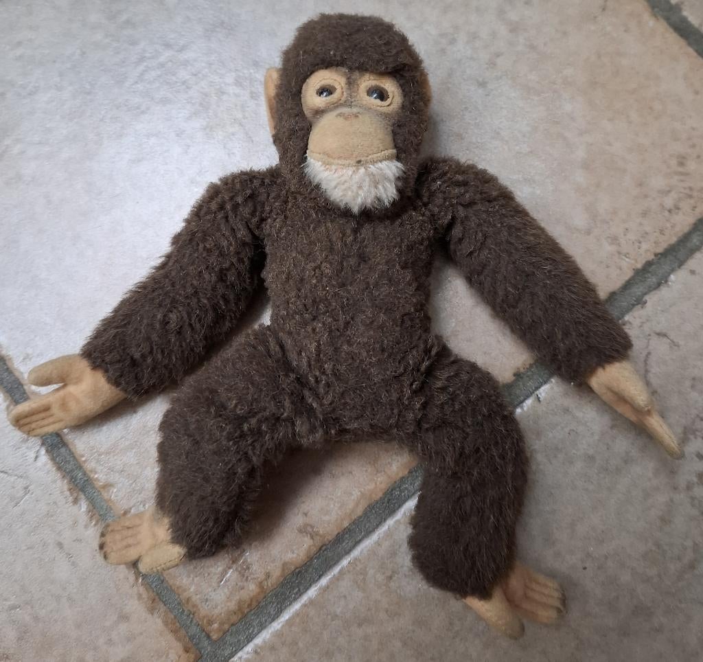 Steiff aap Jocko chimpansee 25cm 50er jaren vintage antiek, Ophalen of Verzenden