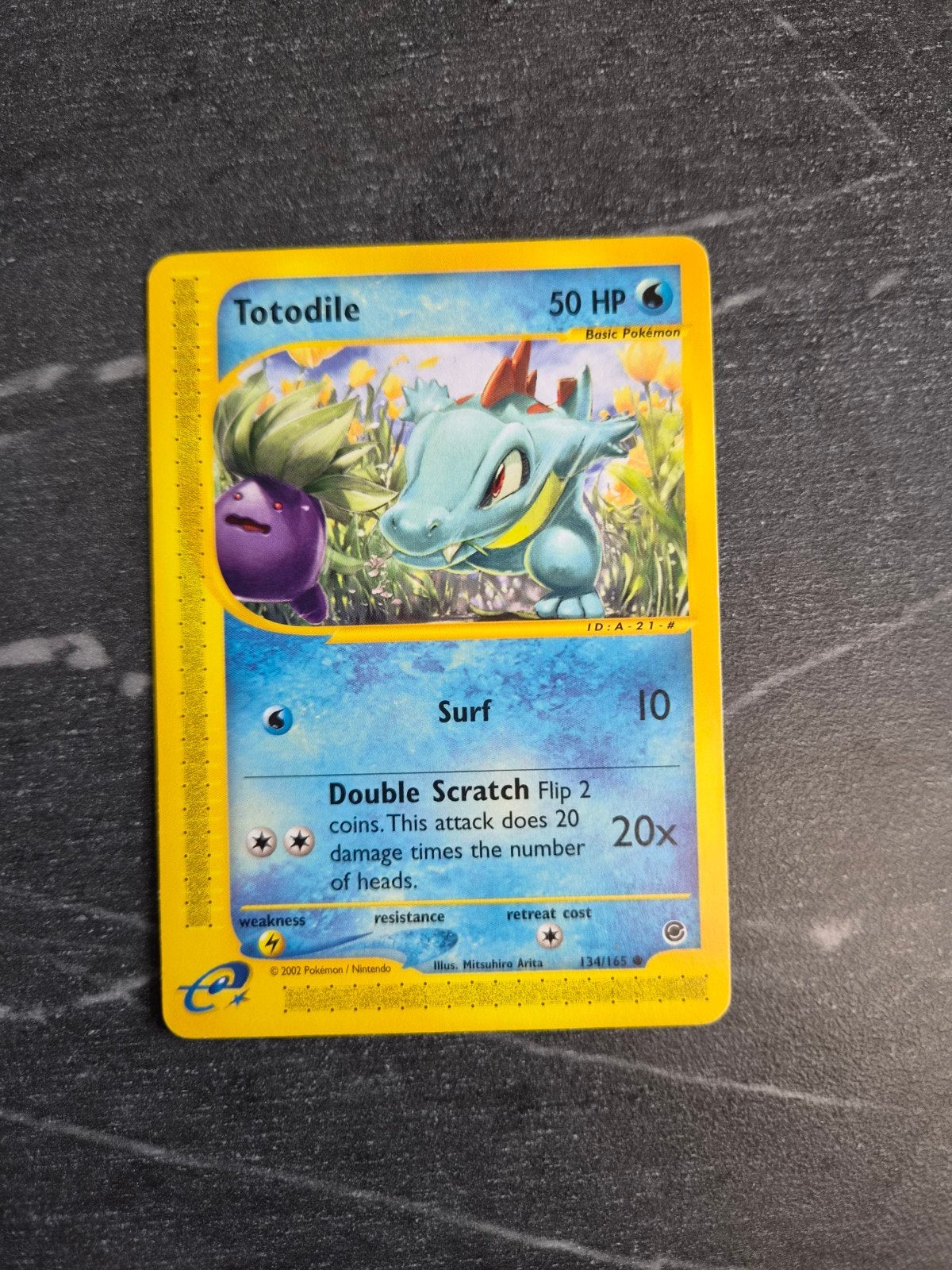 Totodile Pokemon Kaart 134/165 - Uitstekende Staat, Hobby en Vrije tijd, Ophalen of Verzenden, Zo goed als nieuw, Losse kaart