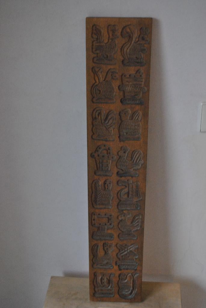Speculaasplank met 16 figuren,  antiek, Antiek en Kunst, Ophalen of Verzenden
