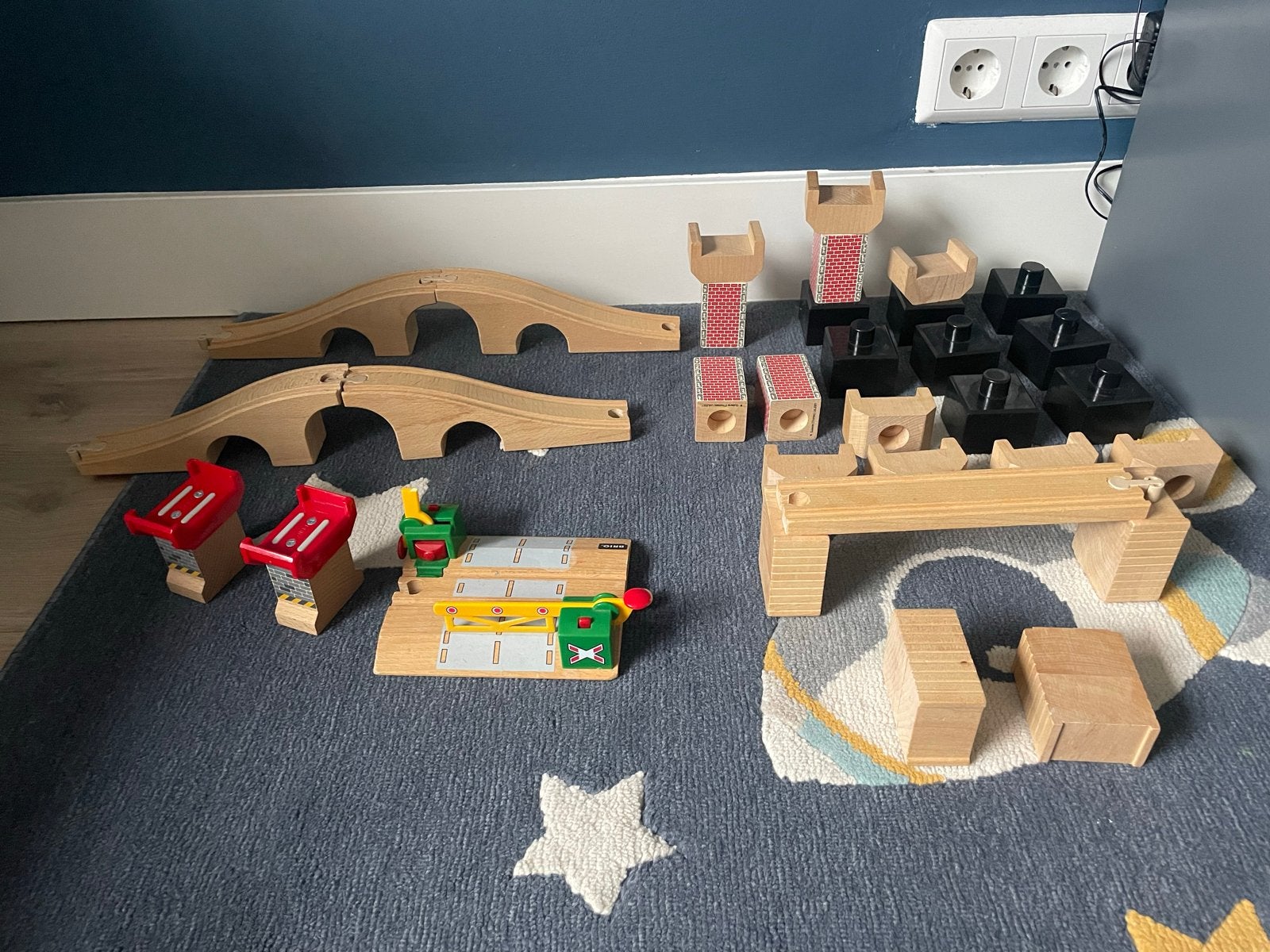 Grote set BRIO treinbaan accessoires en bruggen, Ophalen, Gebruikt, Overige typen