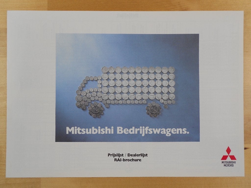 Mitsubishi L200 L300 Pajero Prijslijst Brochure 1996, Mitsubishi, Ophalen of Verzenden, Mitsubishi, Zo goed als nieuw
