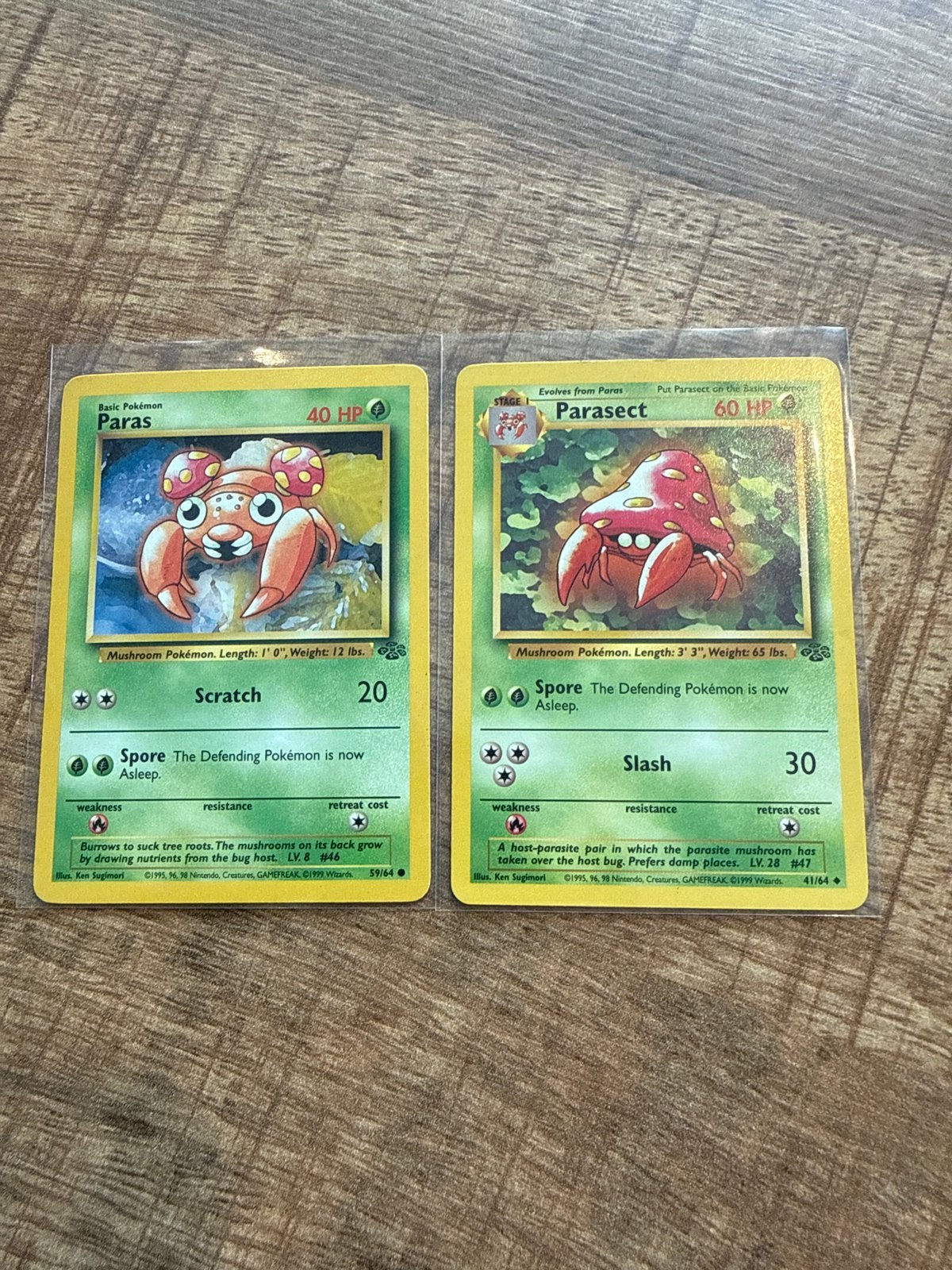 Pokémon Kaarten: Paras en Parasect (Jungle Set), Ophalen, Zo goed als nieuw, Meerdere kaarten