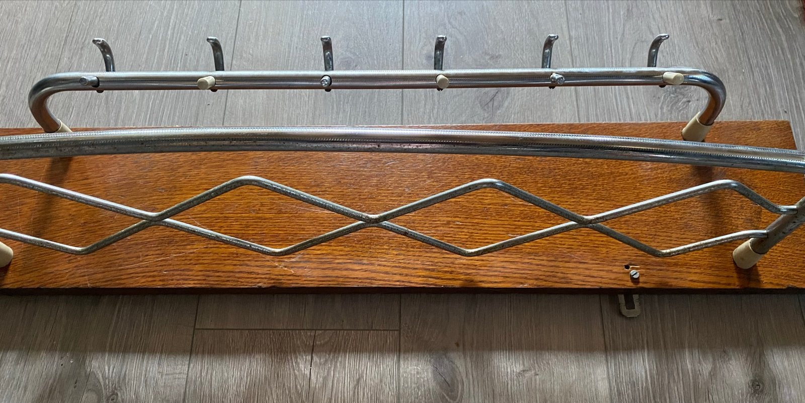 Vintage Mid-Century Wandkapstok Jaren '50/'60 - 85cm, Huis en Inrichting, Woonaccessoires | Kapstokken, Wandkapstok, Gebruikt