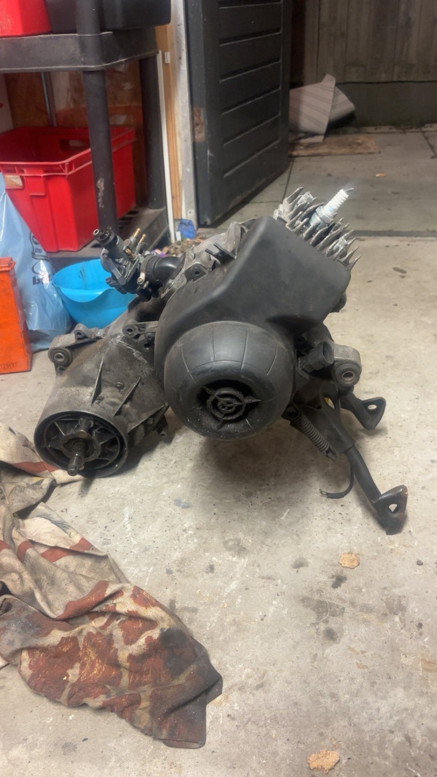 Piaggio 50cc 2T blok, Motoren, Ophalen