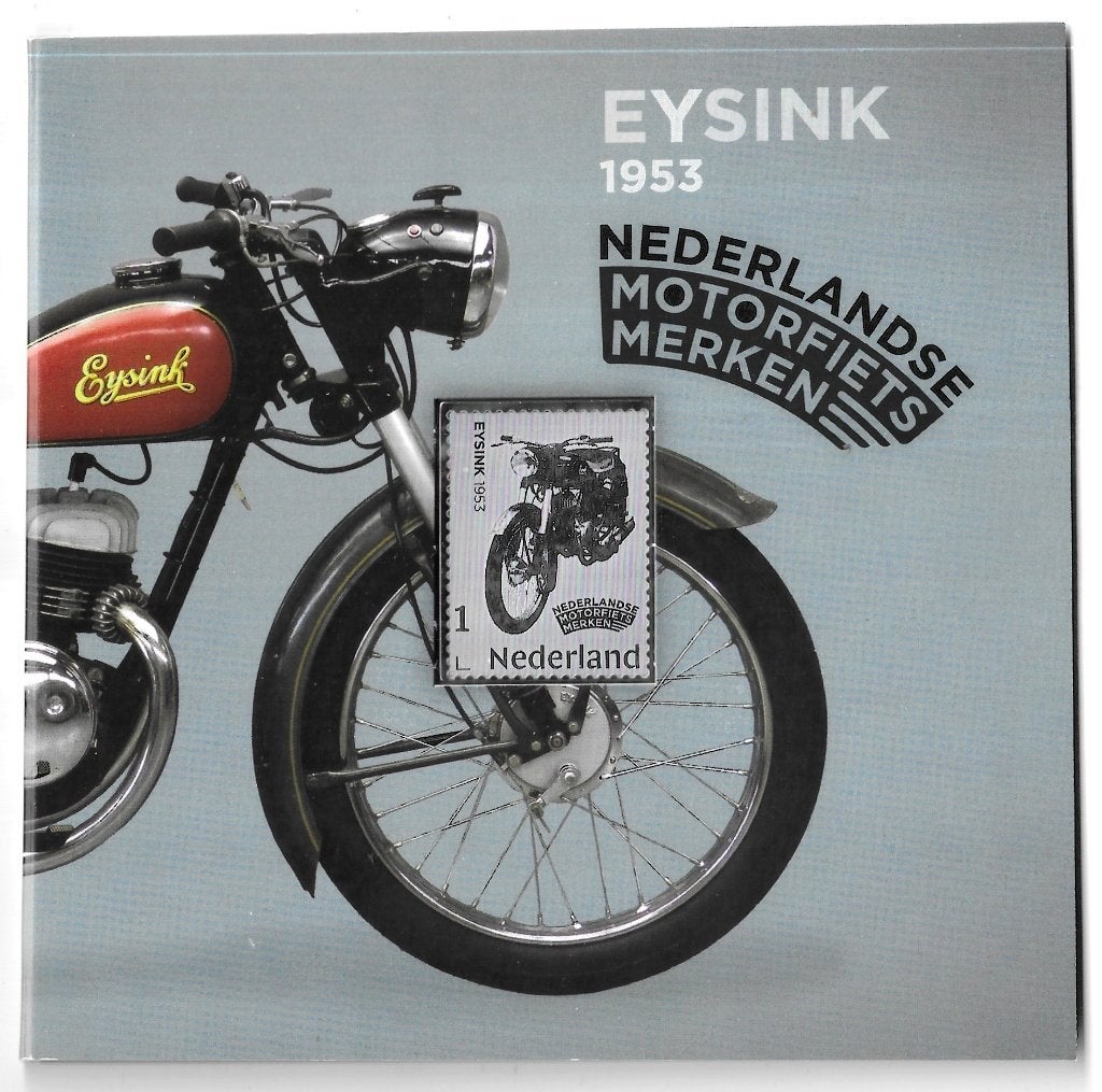Postzegel met zilver – Ned. motorfietsmerken – Eysink 1953, Verzenden, Na 1940, Postfris