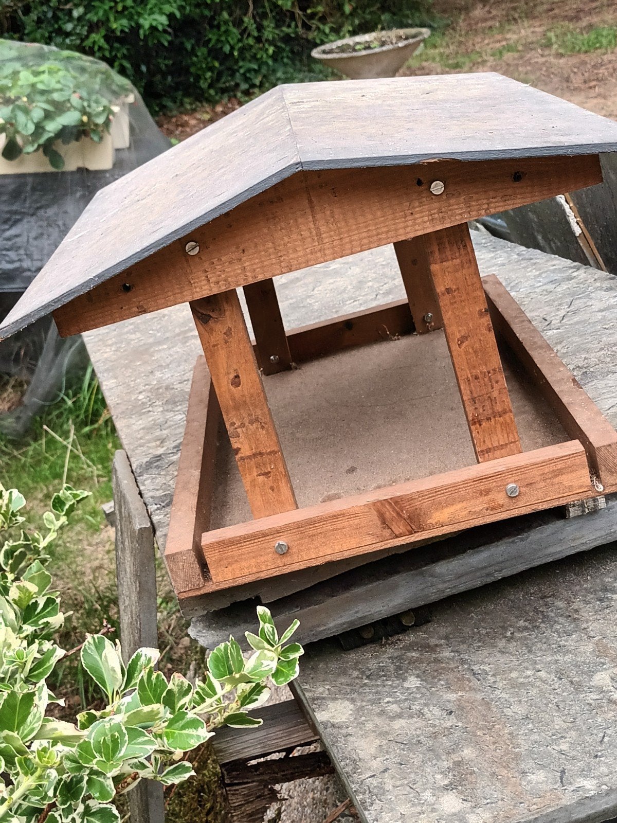 Robuust vogelhuisje/voederhuisje van hout, Tuin en Terras, Ophalen