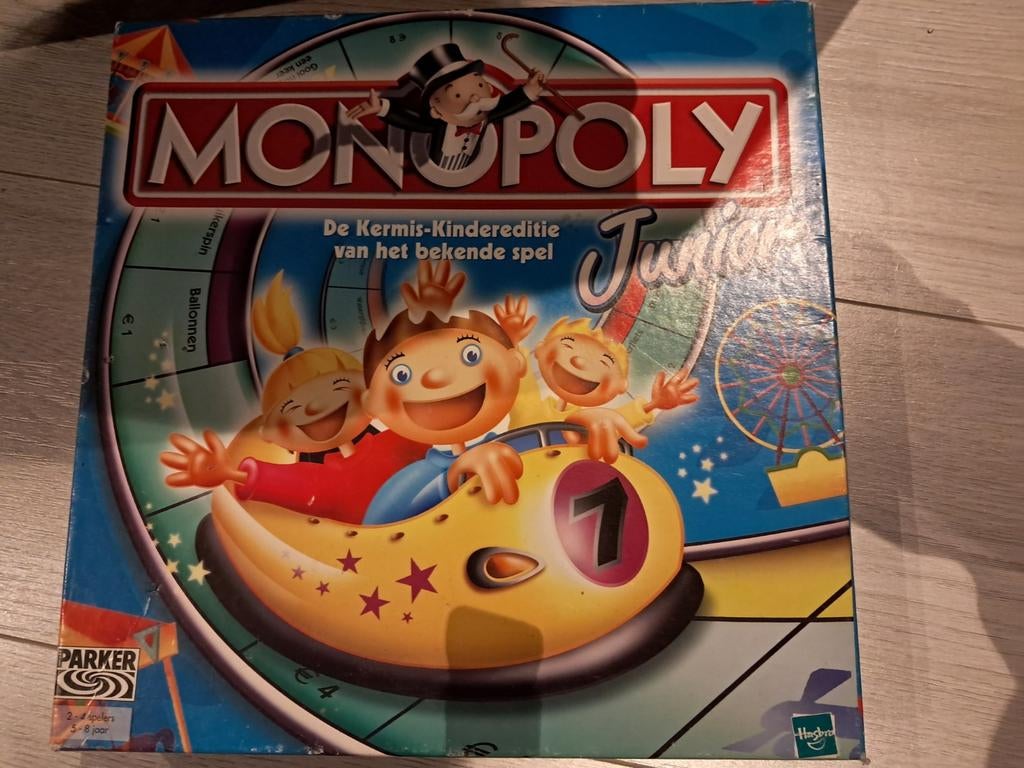 Monopoly Junior - De Kermis-Kindereditie, Een of twee spelers, Ophalen of Verzenden, Gebruikt, Parker