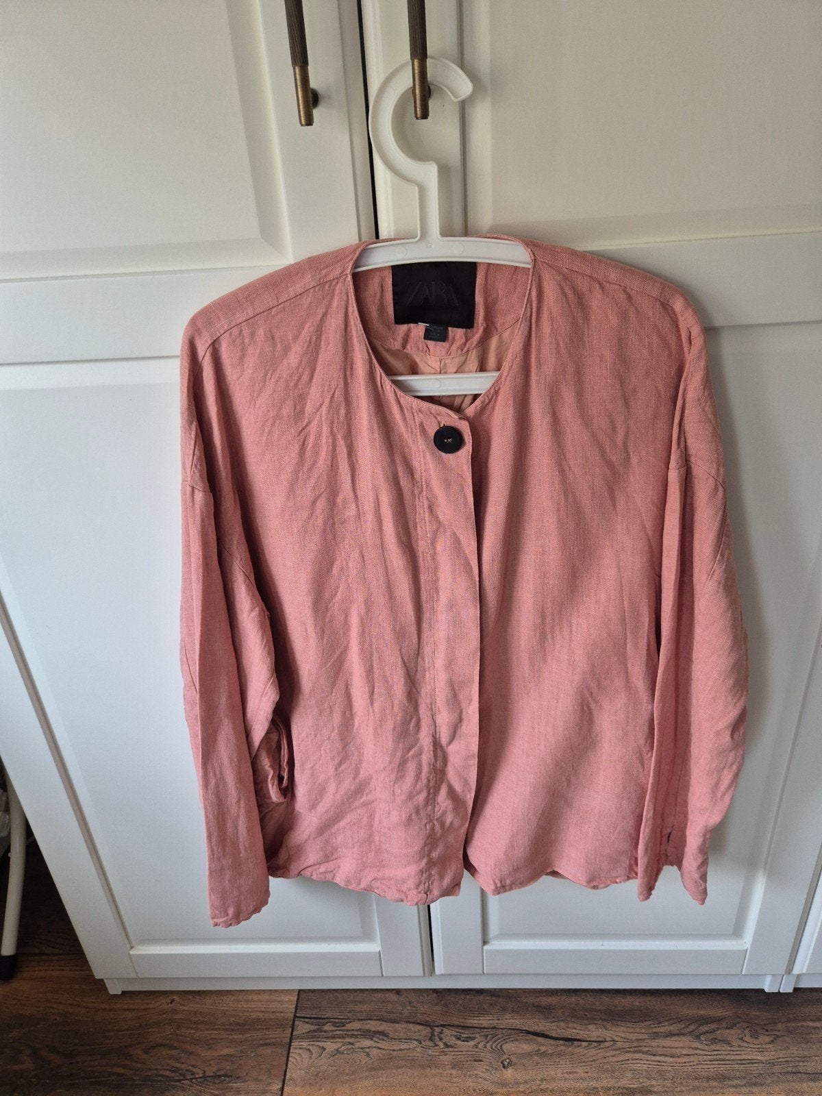 Linnen bomberjack roze - Zara, Kleding | Dames, Verzenden, Zara, Zo goed als nieuw, Jasje