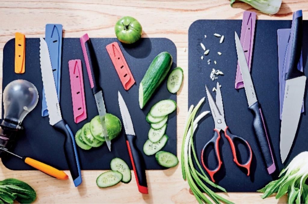 Tupperware Messenset met Gratis Snijplank NIEUW, Huis en Inrichting, Keuken | Tupperware, Ophalen of Verzenden, Nieuw, Overige typen