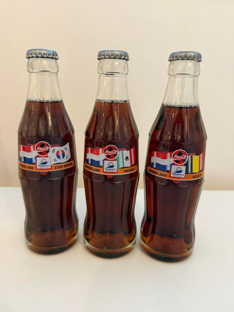 Coca Cola WK Frankrijk 1998 Flesjes - Nederland, Verzamelen, Merken en Reclamevoorwerpen, Ophalen of Verzenden, Gebruikt, Verpakking