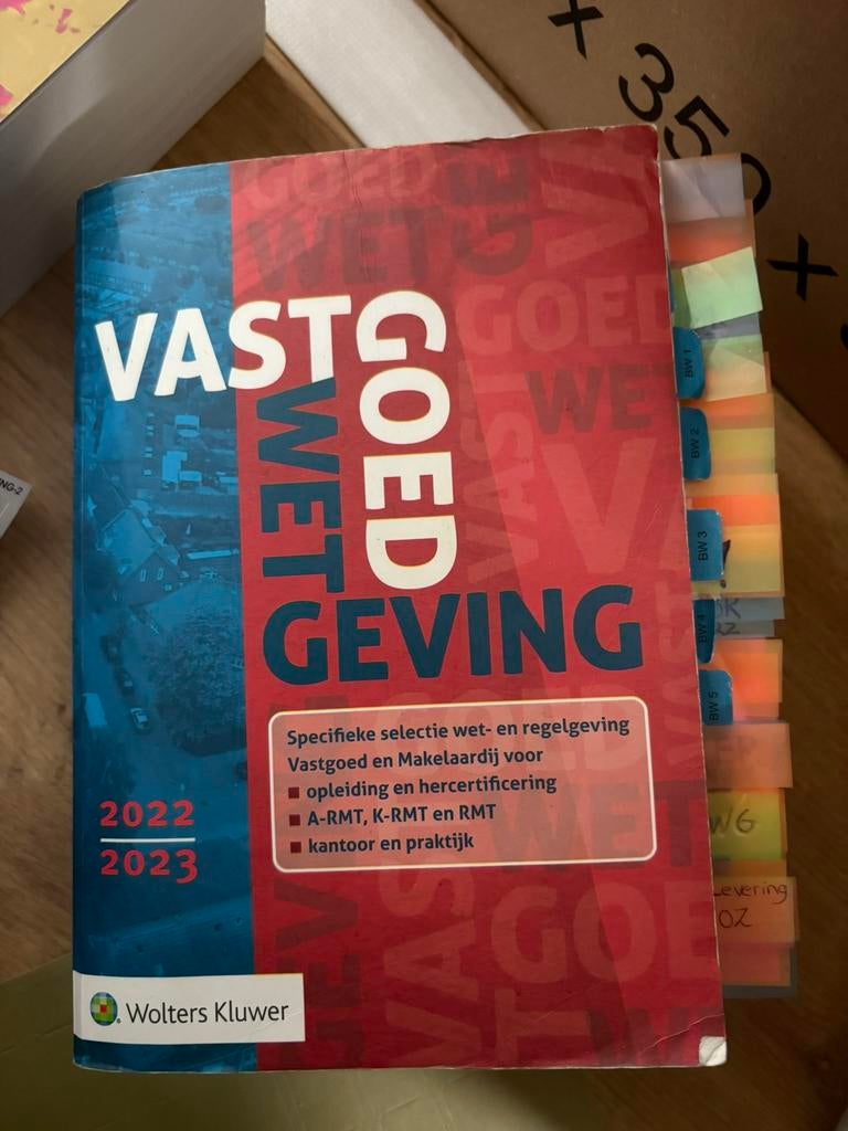 Vastgoedwetgeving 2022/2023, Ophalen of Verzenden, Zo goed als nieuw