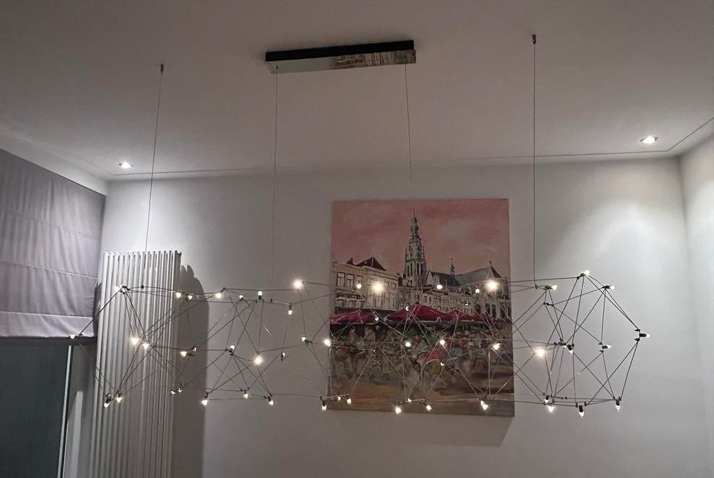 Quasar design hanglamp – handgemaakt, Ophalen, Zo goed als nieuw, Metaal