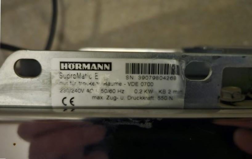 Garagedeuropener Hormann Supramatic E  motor, Ophalen, Gebruikt, Garagedeur, 120 cm of meer