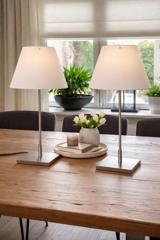 Stijlvolle tafellampen set constanza, Ophalen of Verzenden, Zo goed als nieuw, Metaal, Minder dan 100 cm