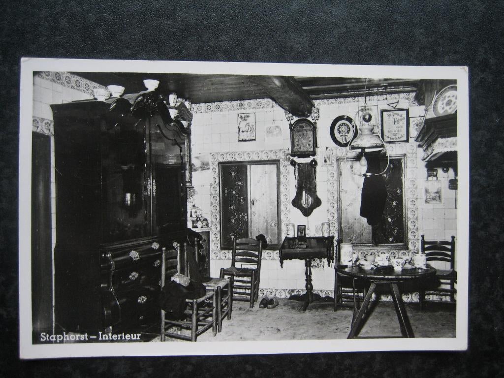STAPHORST Interieur Boerderij  1956, Ophalen of Verzenden, 1940 tot 1960, Overijssel