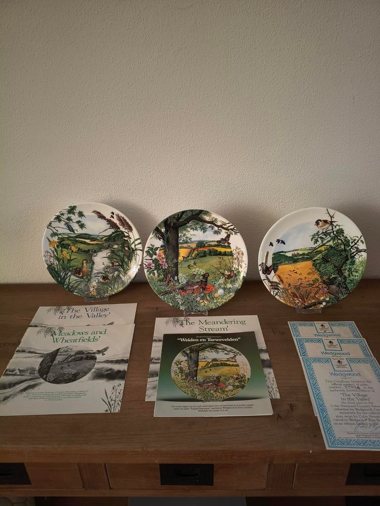 Wedgewood verzamel bord 3 stuks, Antiek en Kunst, Antiek | Keramiek en Aardewerk, Ophalen of Verzenden