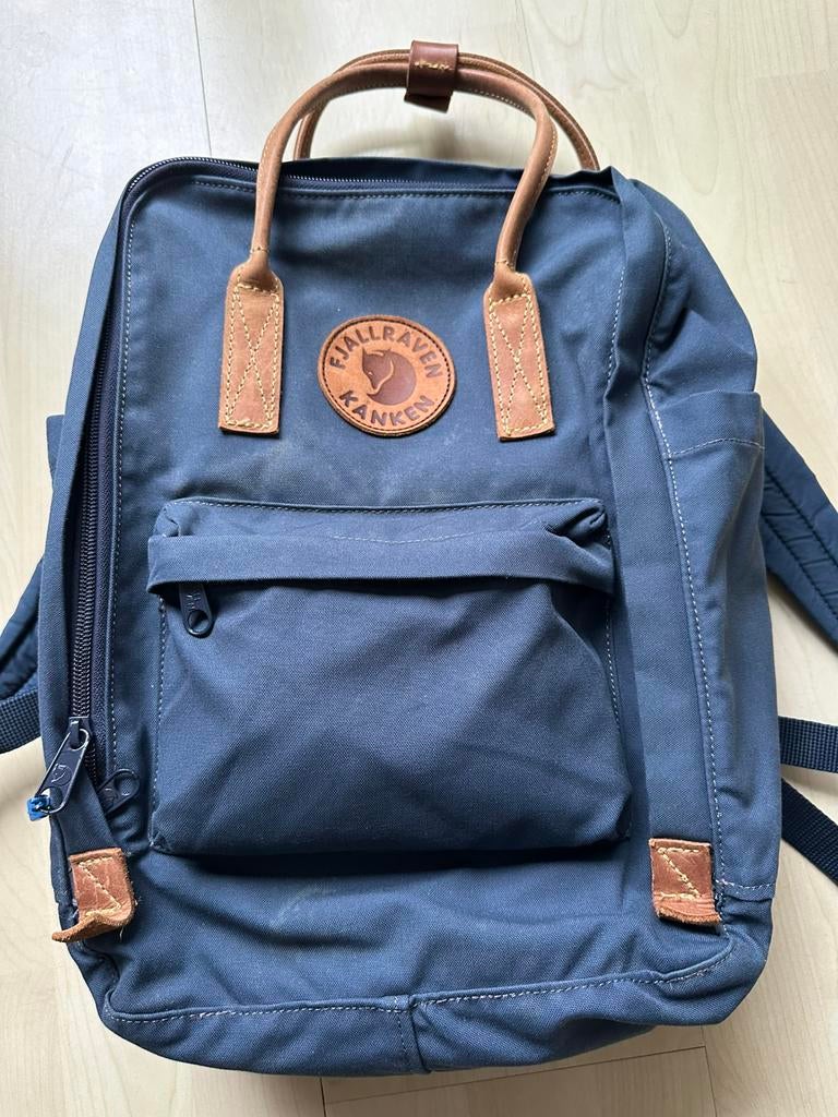 Fjallraven Kanken, Ophalen of Verzenden, Gebruikt, 30 tot 40 cm, Blauw