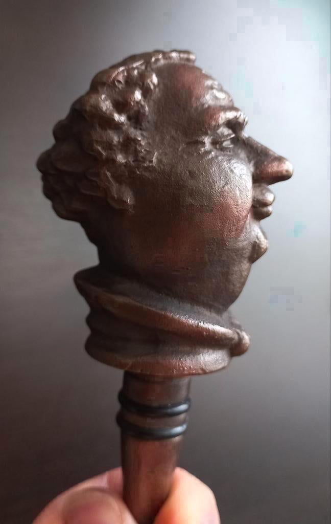 Abstract zware massief brons beeld flesstop Ger Janssen , Ophalen of Verzenden, Brons