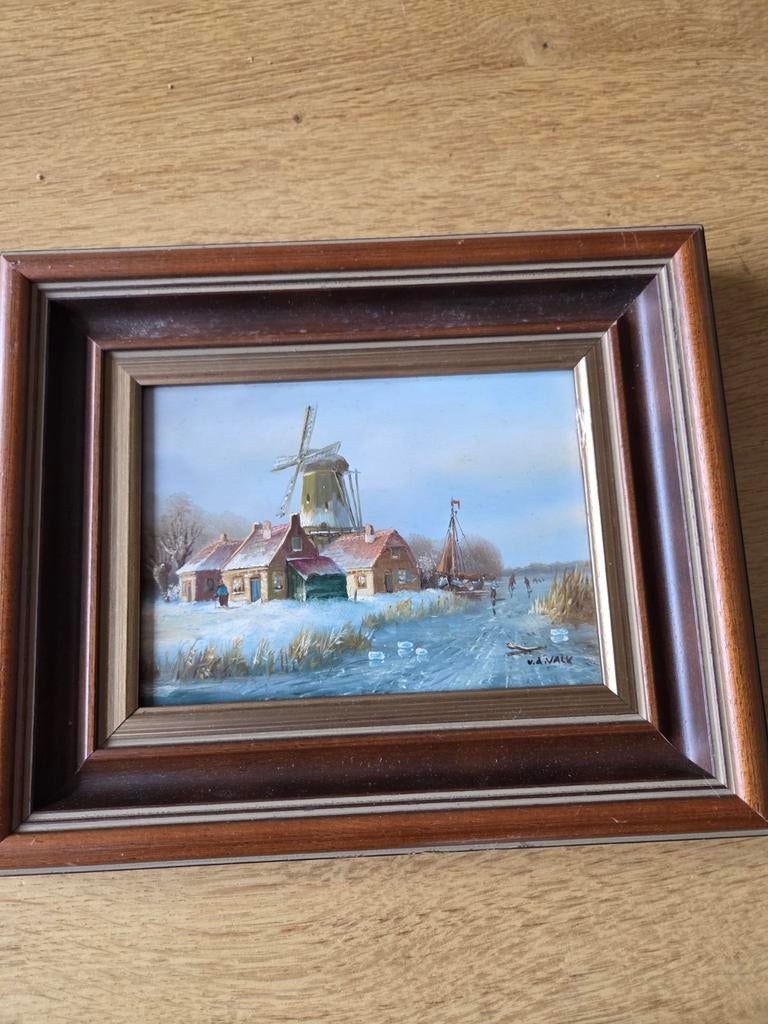 Olieverfschilderij  van Valk, Antiek en Kunst, Ophalen