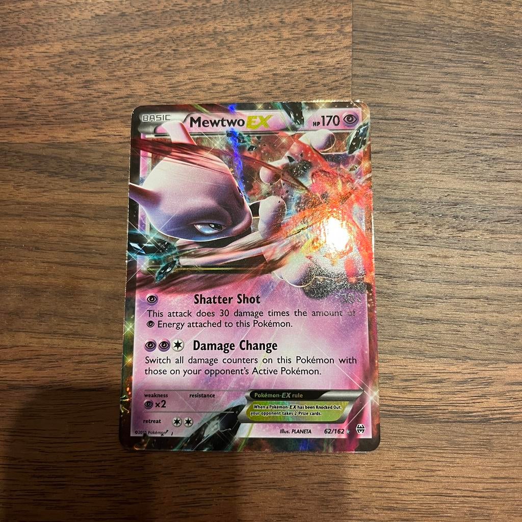 Mewtwo EX 62/162, Ophalen of Verzenden, Zo goed als nieuw