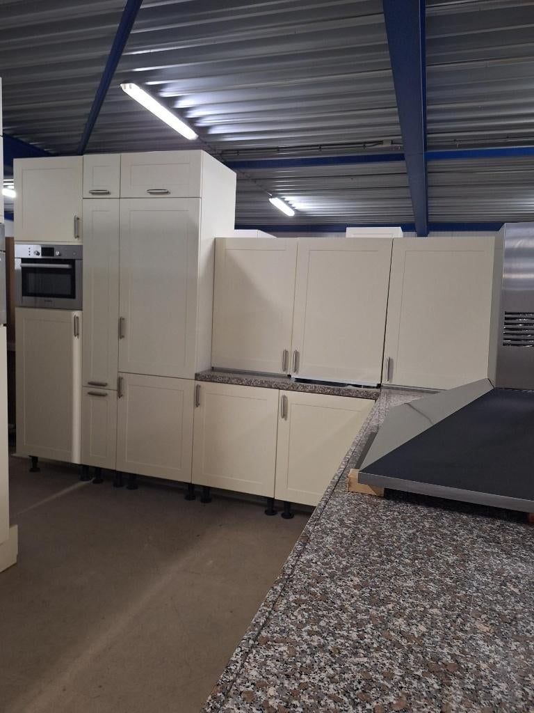 Complete keuken met APP 120 KEUKENS OP VOORRAAD  2891, Ophalen of Verzenden, Zo goed als nieuw, Hoekkeuken, Met kookeiland
