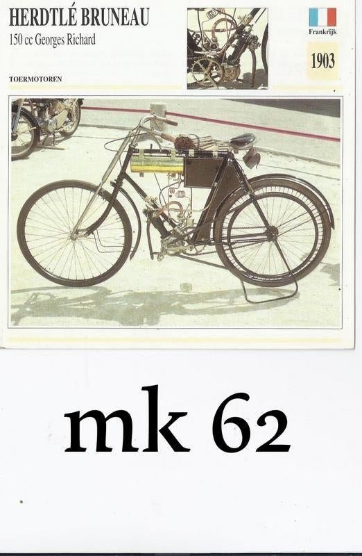 Mk62 motorkaart herdtle bruneau, Ophalen of Verzenden, Zo goed als nieuw, Auto's