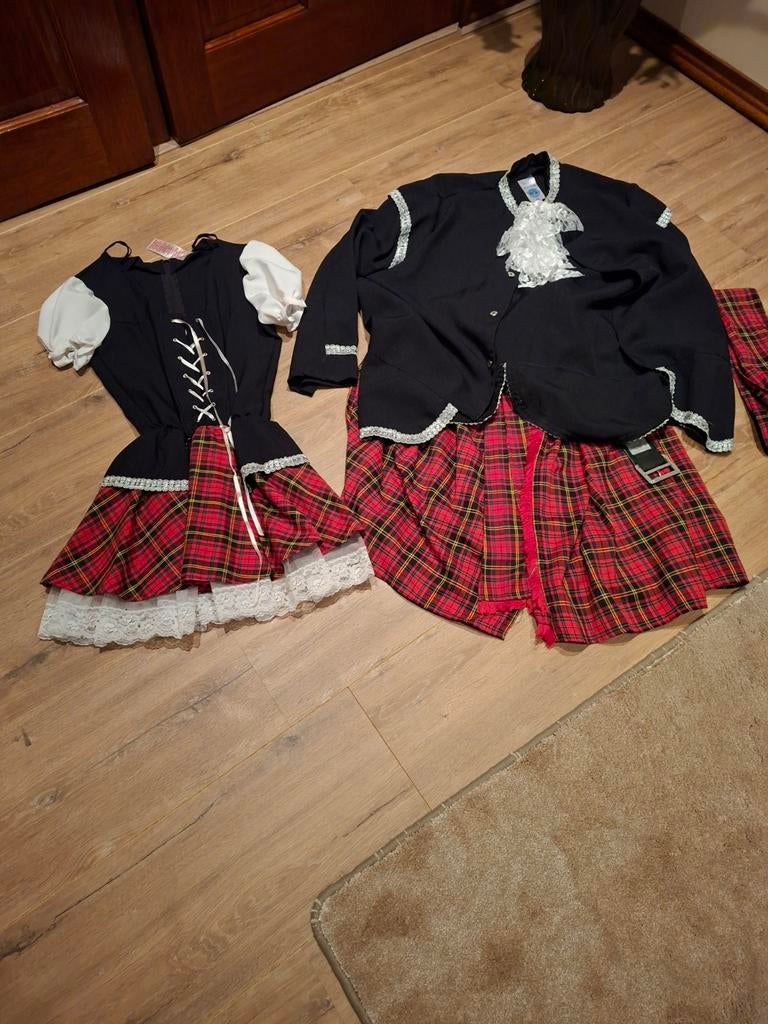 Carnaval Schotse Set - Man XXL, Vrouw M, Kleding | Dames, Carnavalskleding en Feestkleding, Maat 38/40 (M), Carnaval, Ophalen of Verzenden