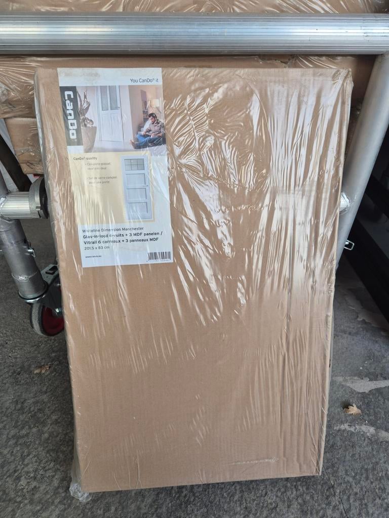 Glas in lood + 3 panelen Cando Manchester (83x201,5) NIEUW, Ophalen, Binnendeur, Nieuw, Glas