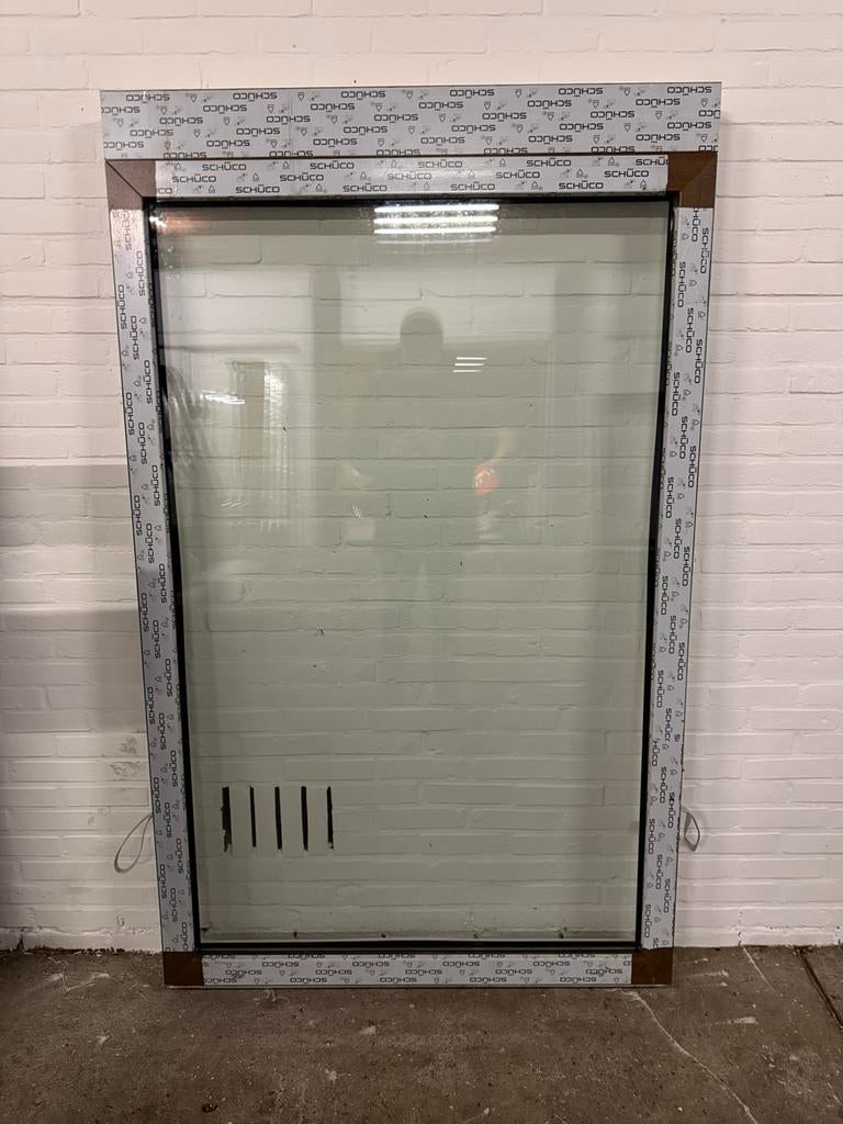 Vast raam | bruin | kunststof | nieuw | op voorraad |, Kunststof, Raamkozijn, Nieuw, 150 tot 225 cm