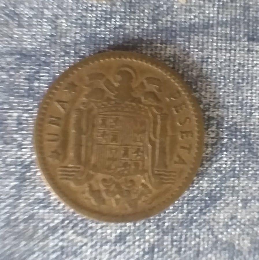 Munt: 1 Peseta, Spanje 1953 [4903]  [PoMuNi], Ophalen of Verzenden, Overige landen, Losse munt